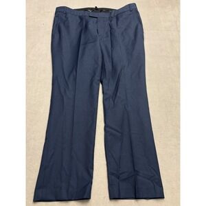 Kenneth Cole New York Mens 40W 30L Navy Blue Wool Blend Dress Pants DQ812
